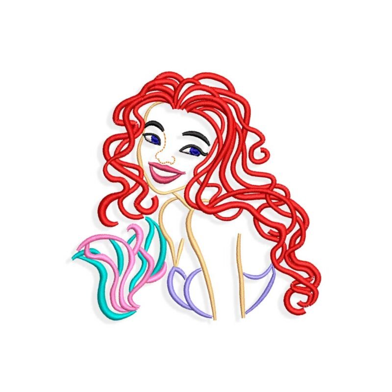 Ariel The Little Mermaid Embroidery design