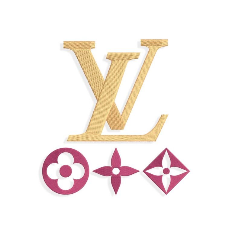 Louis Vuitton Bundle of LV logos Embroidery design files