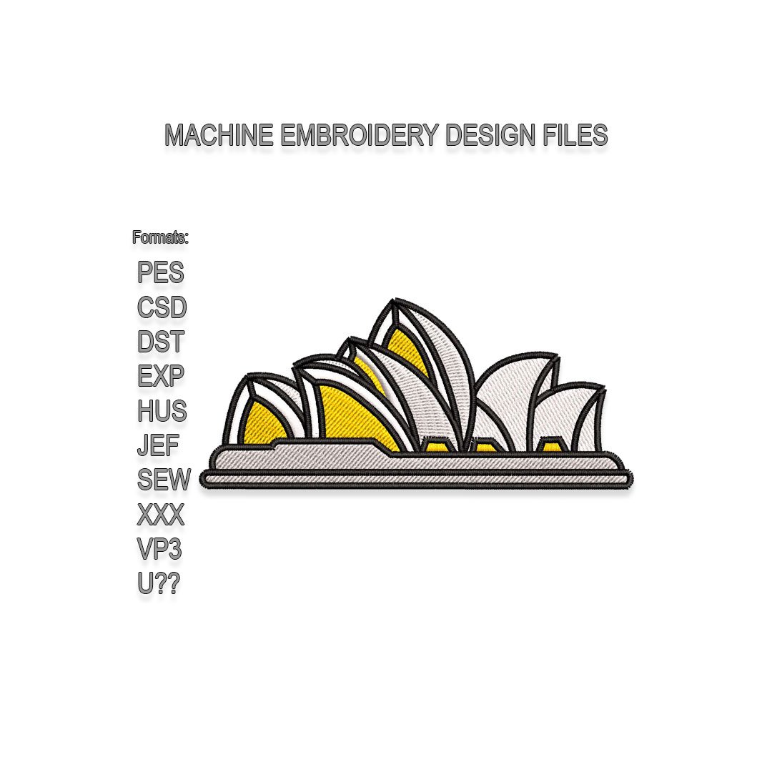 Sydney Opera House Embroidery design