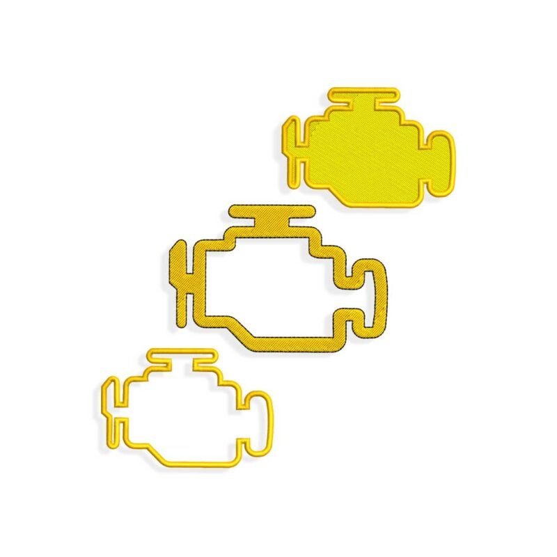 Check Engine light Embroidery design