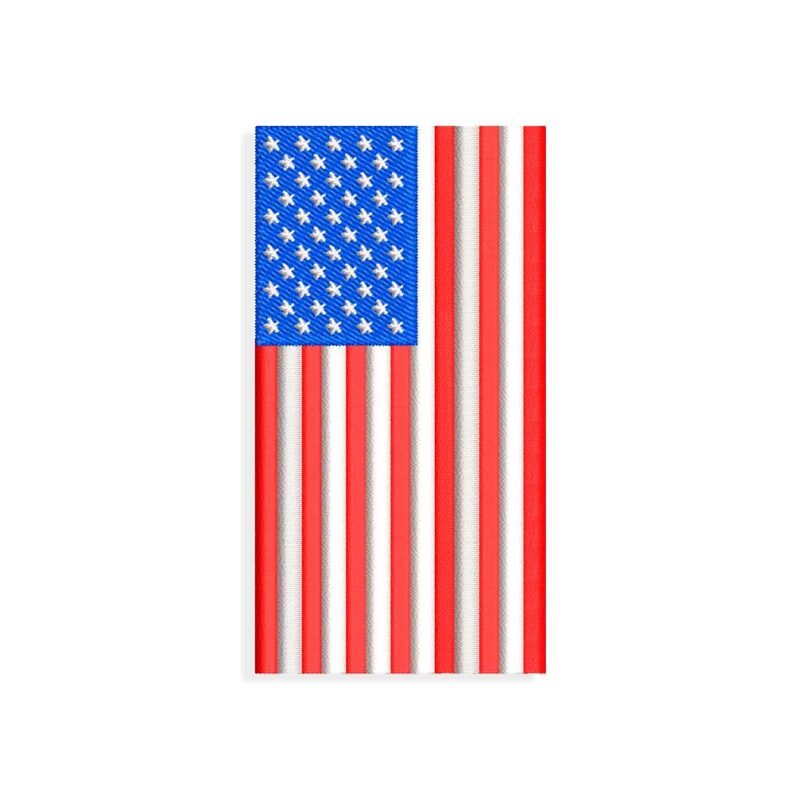 Vertical USA Flag Embroidery design