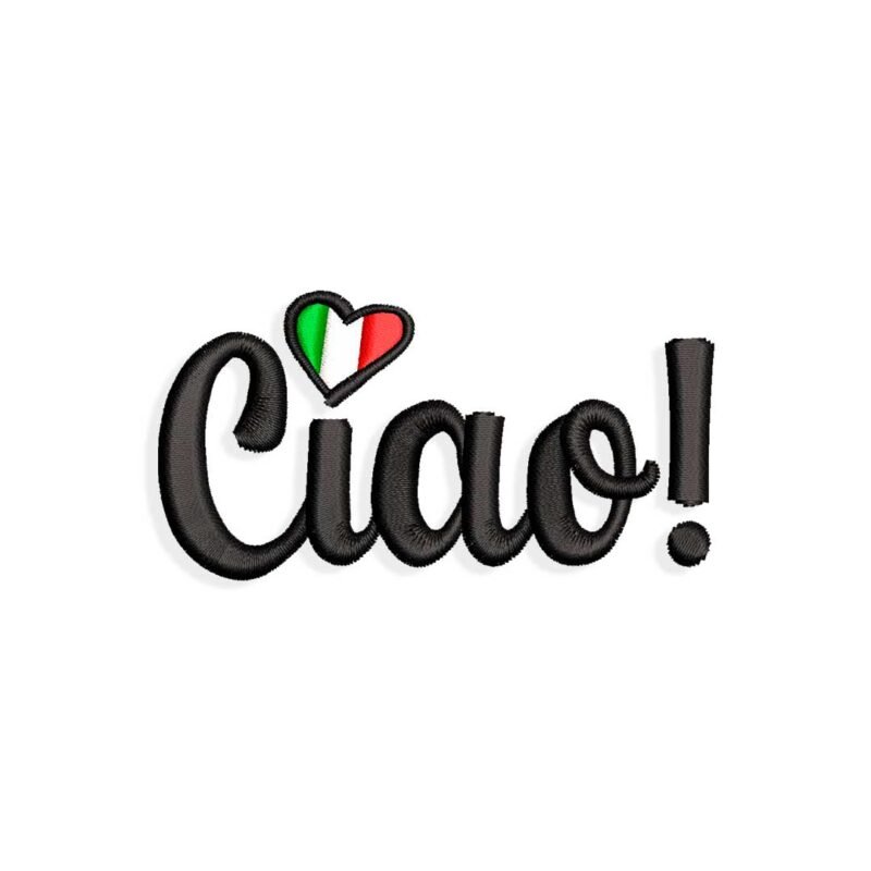 Ciao Embroidery design