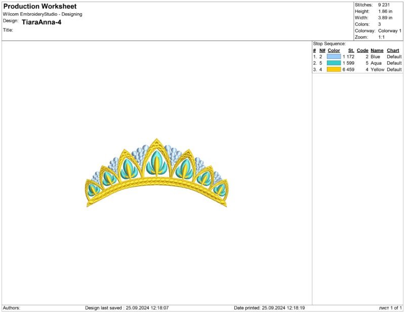 Diadem embroidery design files