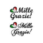 Mille grazie Embroidery design