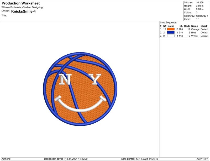 New York Knicks embroidery design