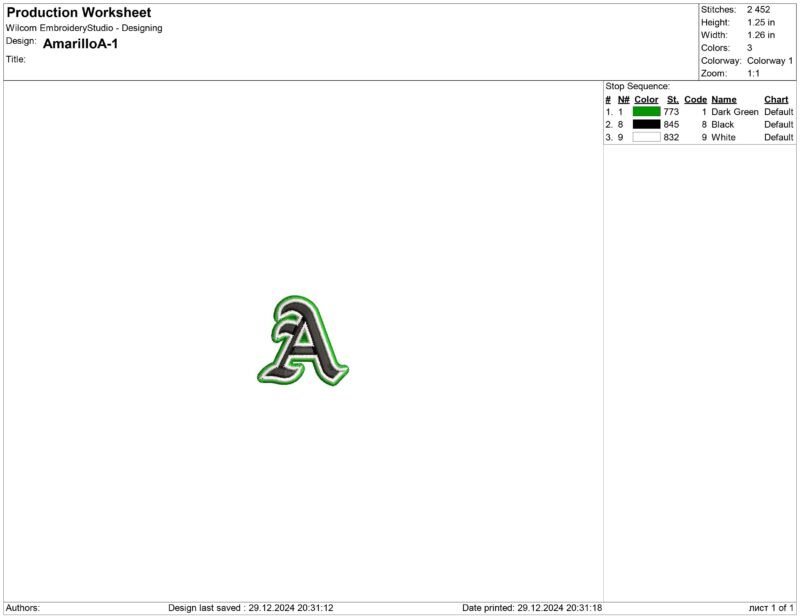 Baseball Amarillo Embroidery design