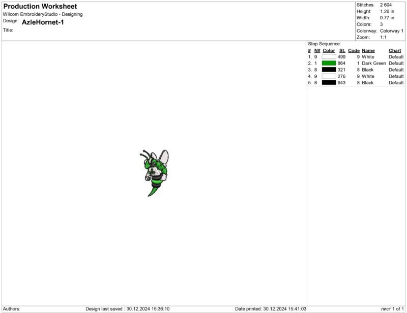 Baseball Azle Hornets Embroidery design