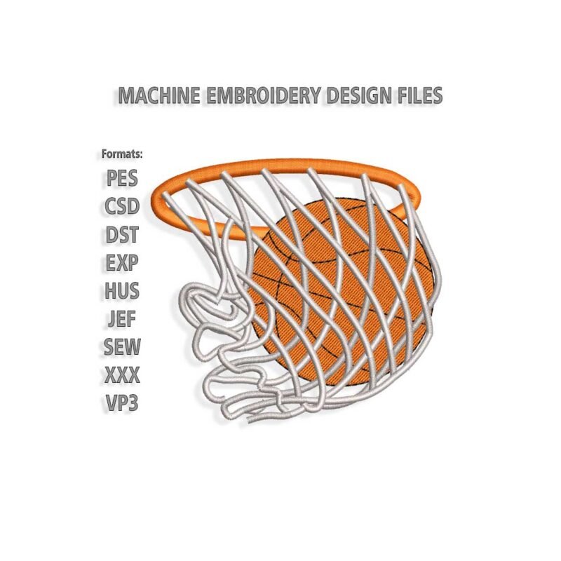 Basketball Embroidery design