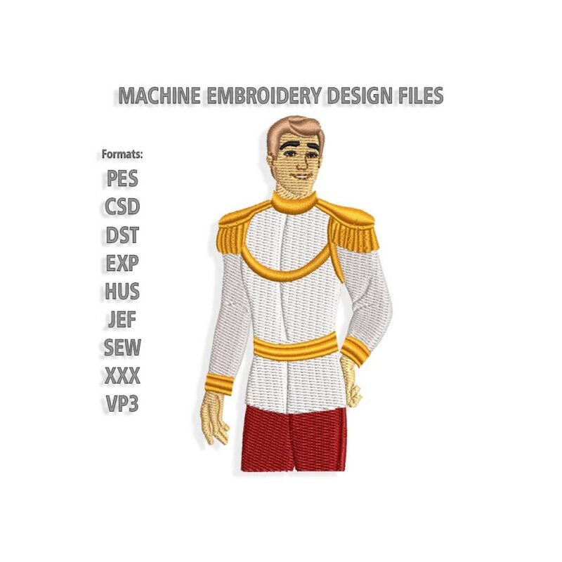 Cinderellas Prince Charming Embroidery design