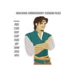 Rapunzels prince Flynn Rider Embroidery design