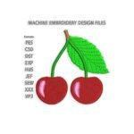 Double cherries embroidery design files