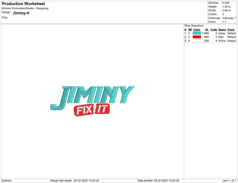 Jiminy embroidery design files - Image 2