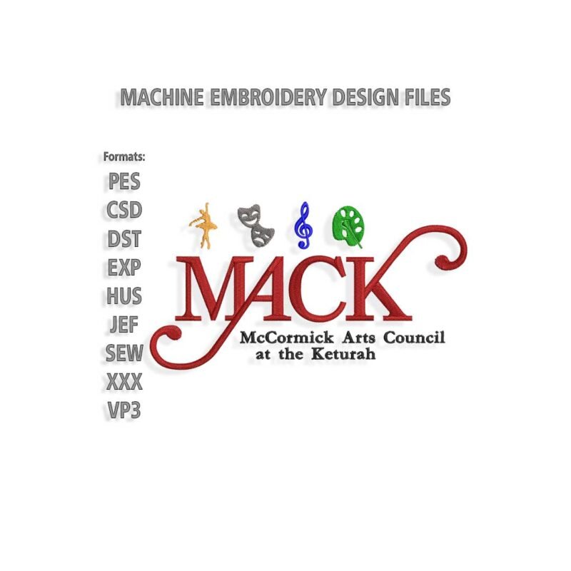 Mack embroidery design