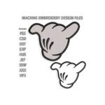 Mickey hands shaka Embroidery design