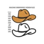 Cowboy hat embroidery design