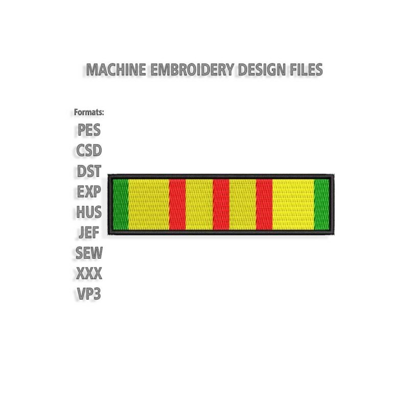 Vietnam service ribbon Embroidery design