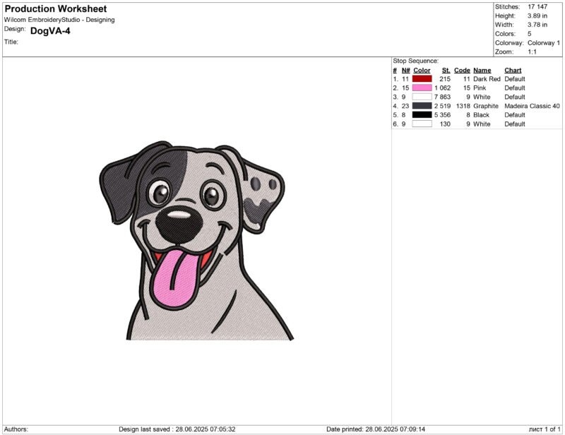 Dalmatian Embroidery design