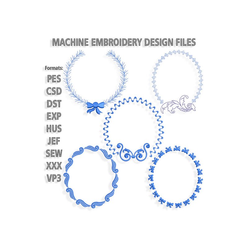 Bundle #1 Monogram frames Embroidery design