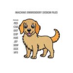 Standing Dog Retriever Embroidery design
