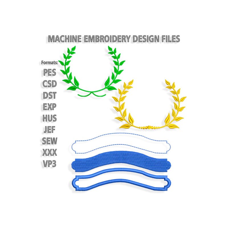 Monogram frames Embroidery design