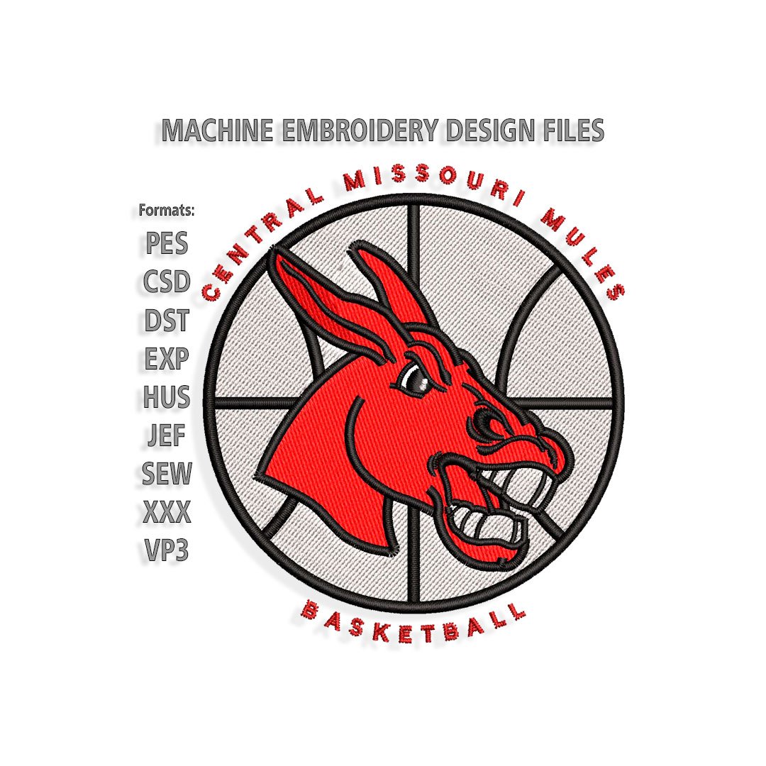 Central Missouri Mules Embroidery design