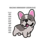 French Bulldog Embroidery design
