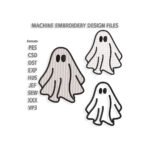 Flying ghost Embroidery design