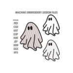 Flying ghost Embroidery design