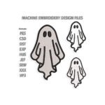Flying ghost Embroidery design