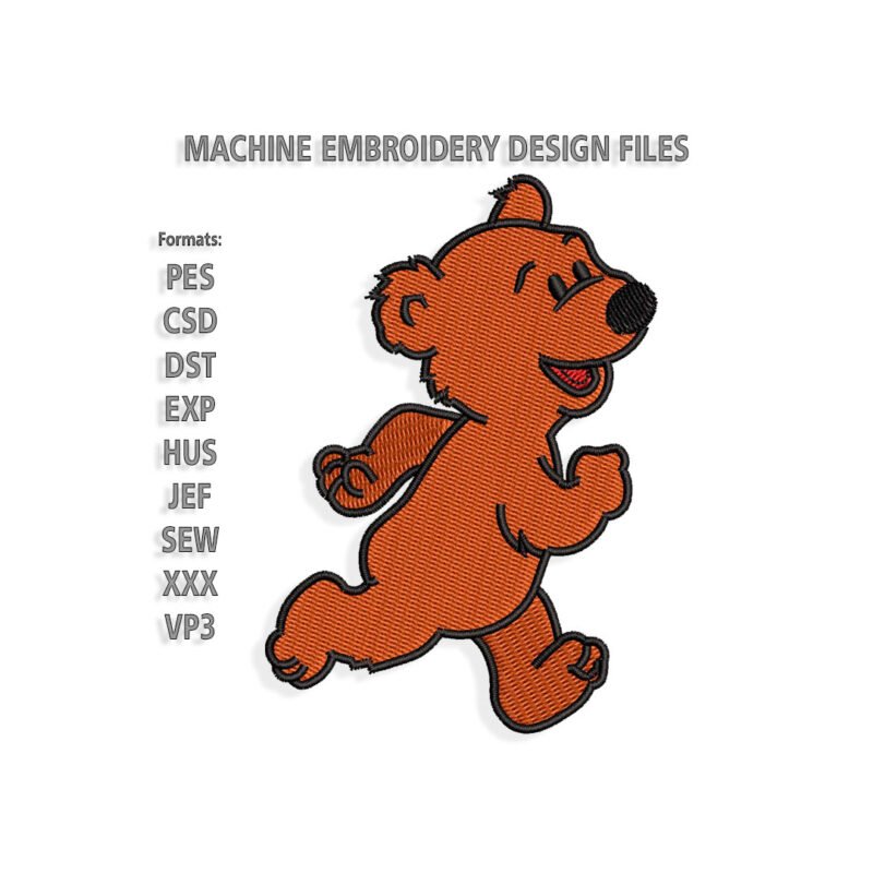 Bear cub Ojo Embroidery design files