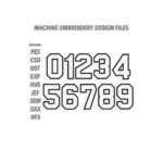 Sport Numbers Applique Embroidery design