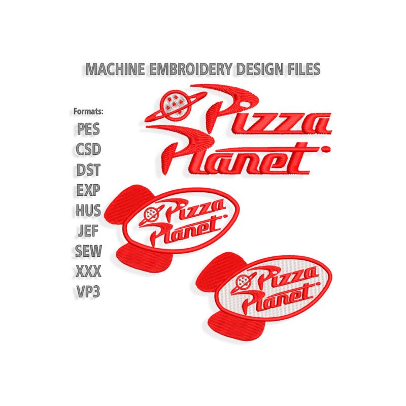 Pizza Planet Embroidery design