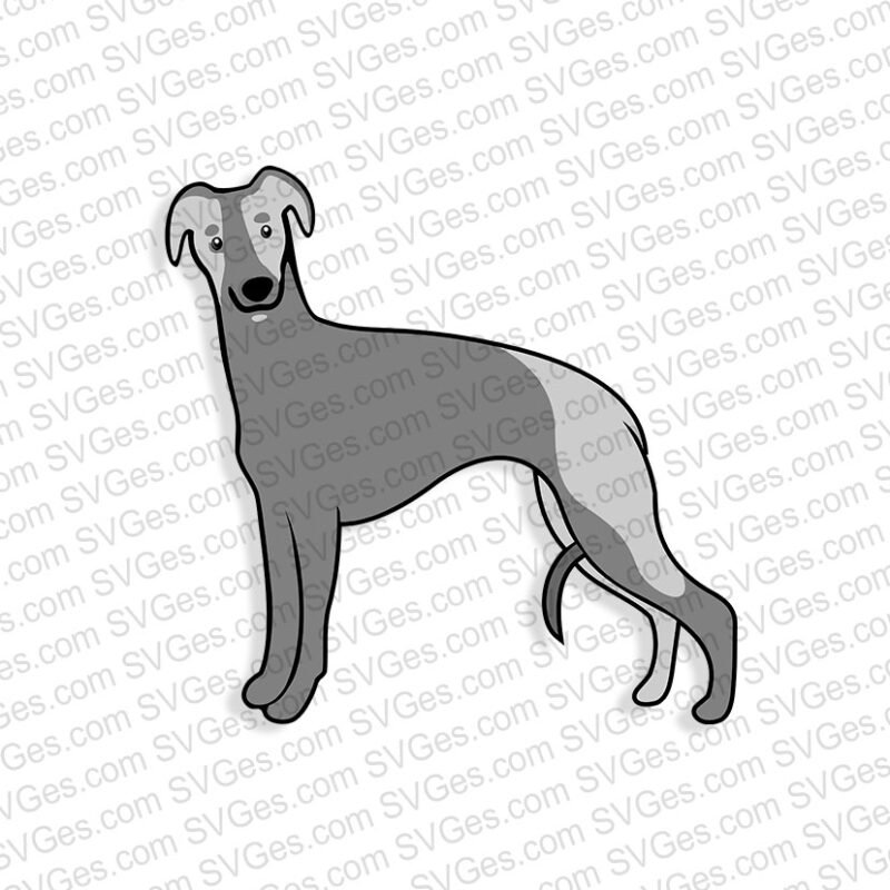 Whippet dog SVG files