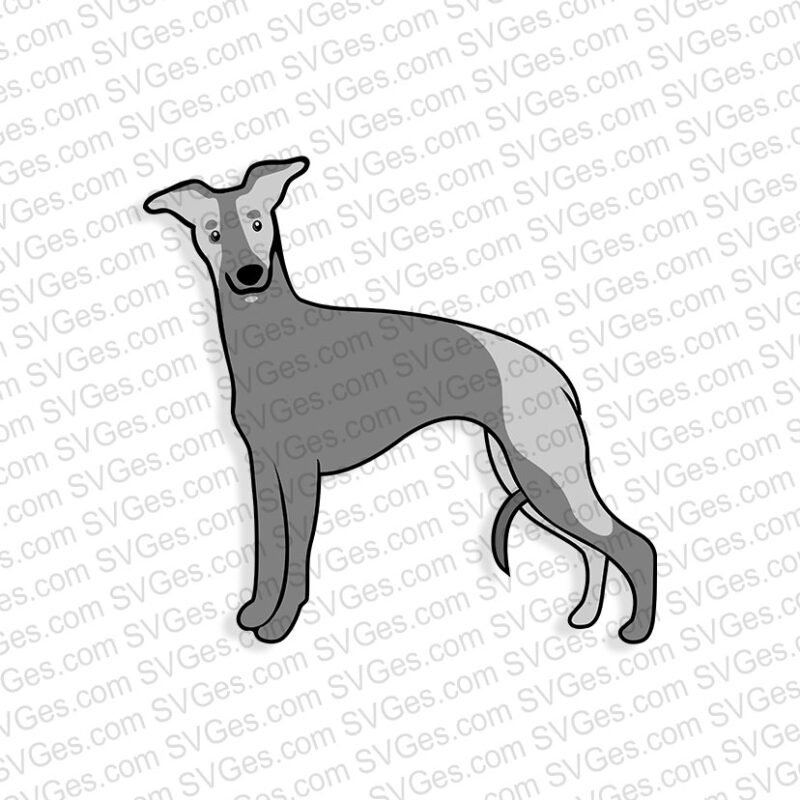 Whippet dog SVG files