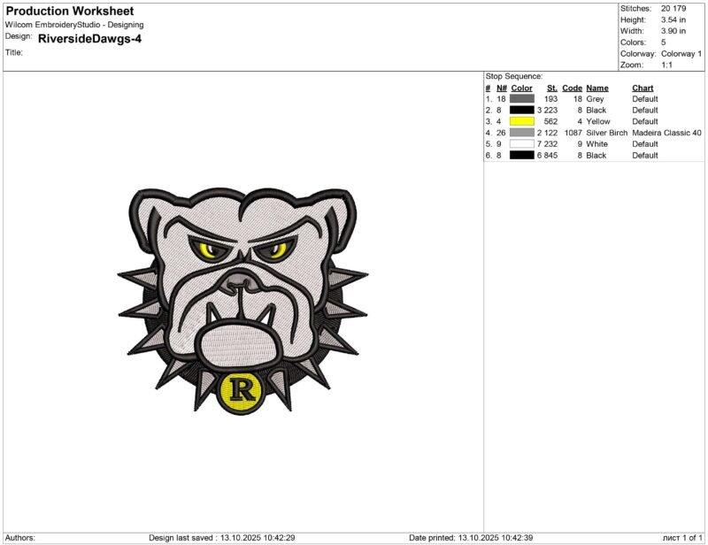 Riverside School Embroidery design - Image 2