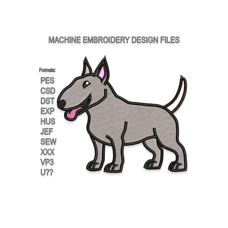 Bull Terrier Embroidery design