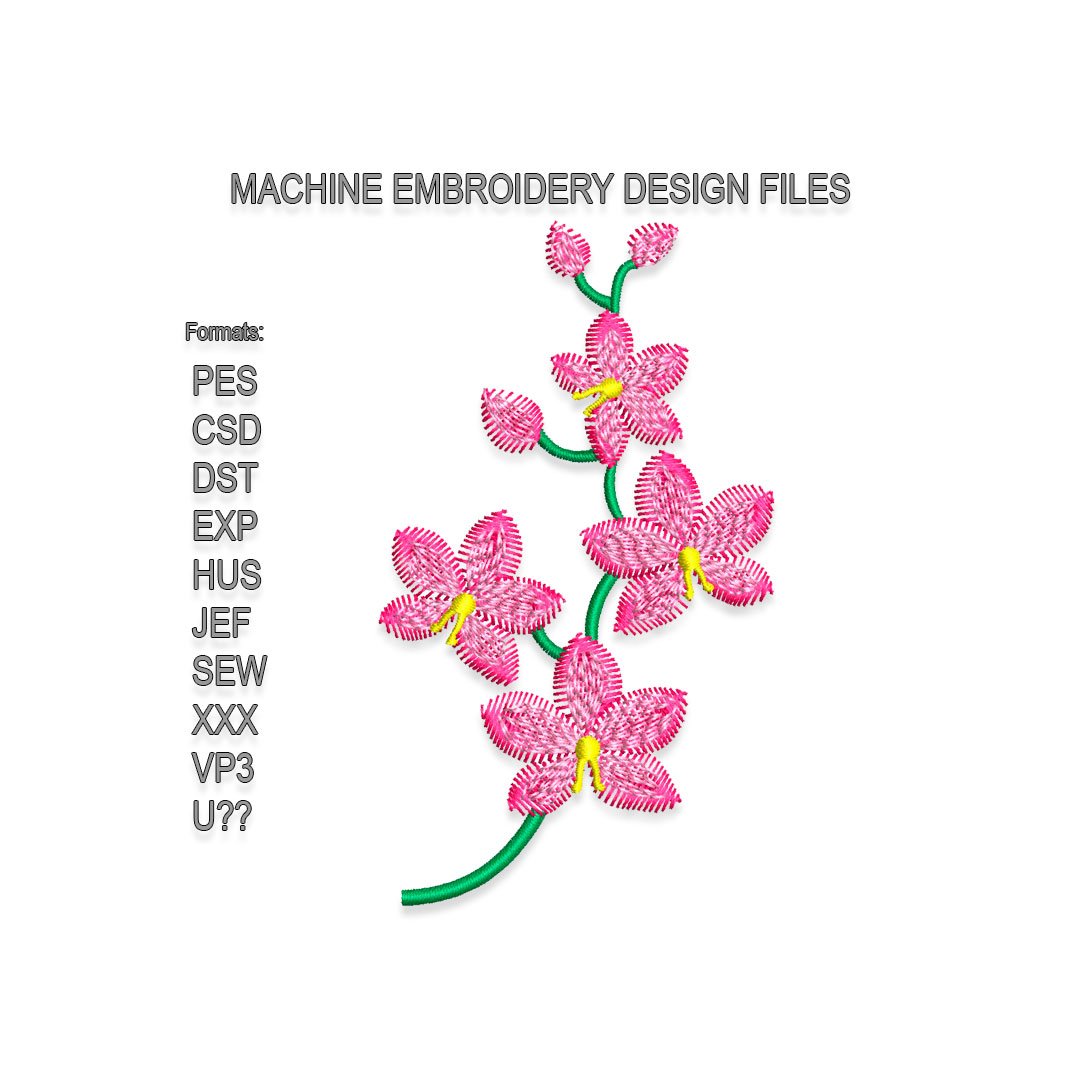 Orchid Embroidery design