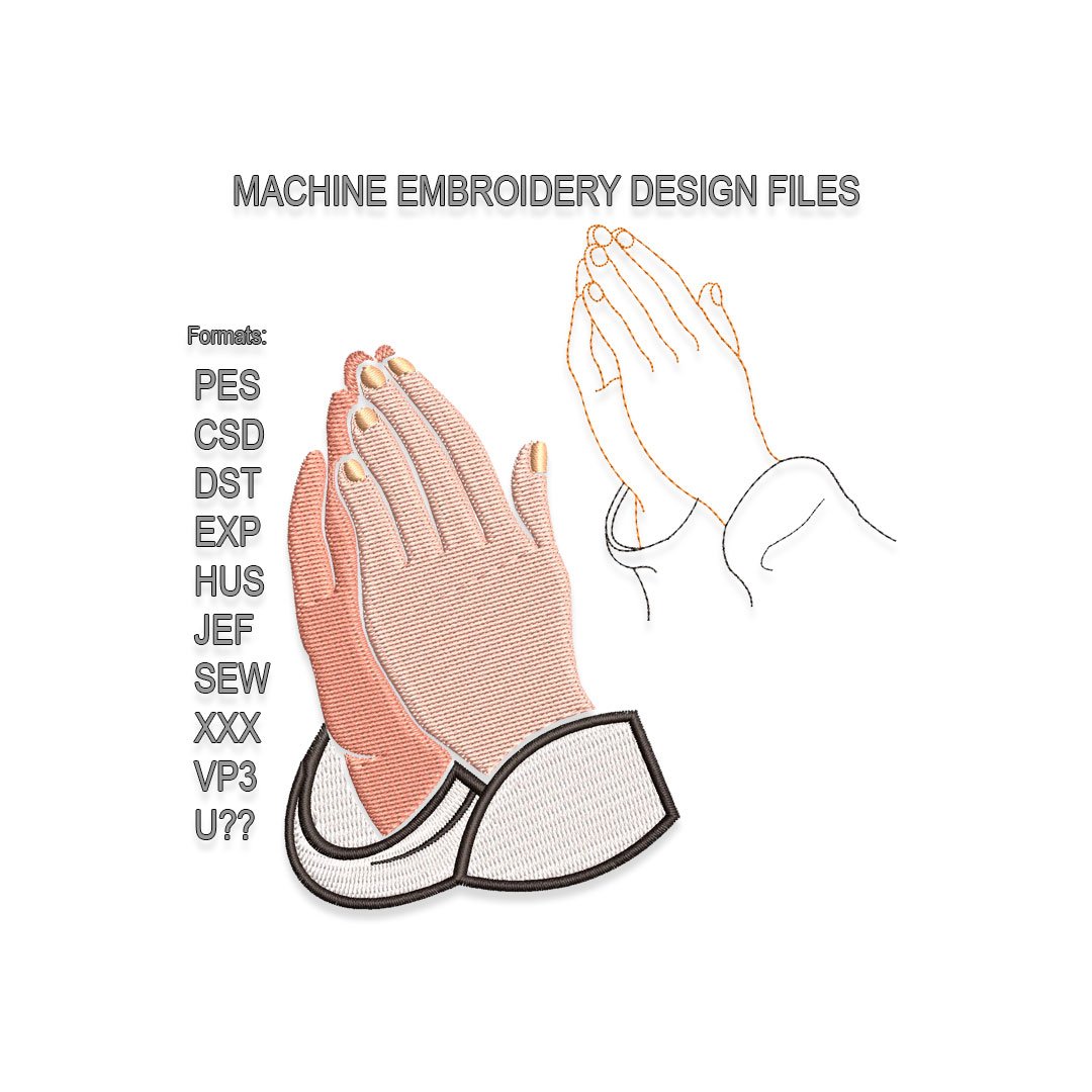 Praying Hands Embroidery design