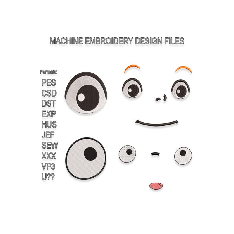 Ponyo face Embroidery design