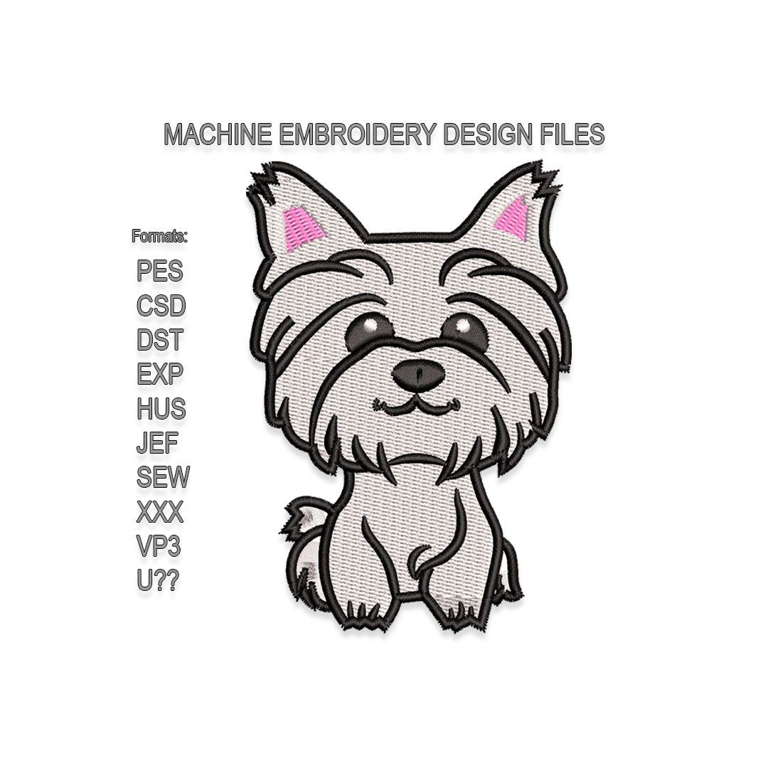 West Highland White Terrier Embroidery design