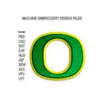 Oregon O puff Embroidery design