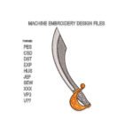 Scimitar Sword Embroidery design