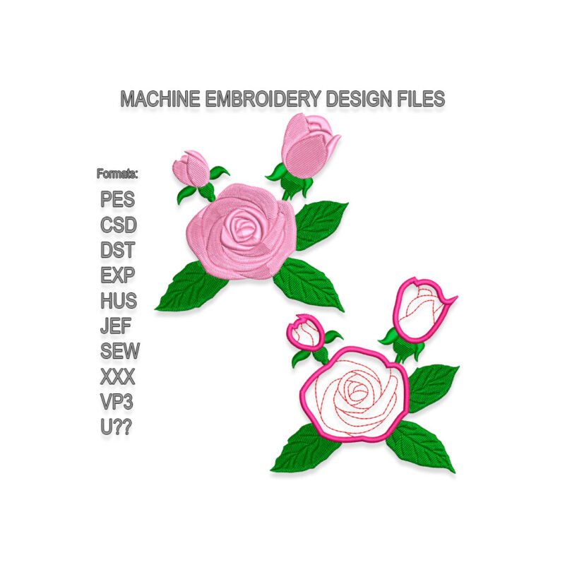 Rose Embroidery design