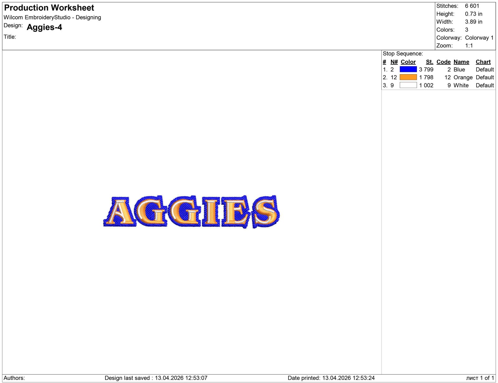 North Carolina A&T Aggies Embroidery design