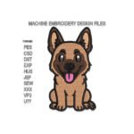 German Shepherd Dog Embroidery design