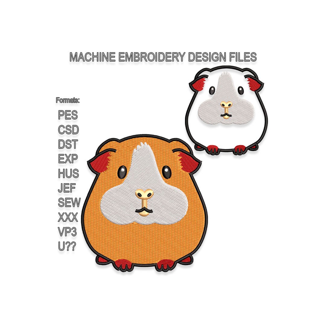 Guinea Pig embroidery design files