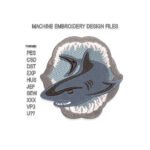 Shark and Jaws Embroidery design