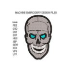 Blue eyes Skull Embroidery design