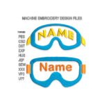 Ski Mask Name frame Embroidery design