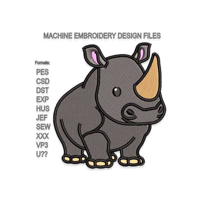 Rhino embroidery design files